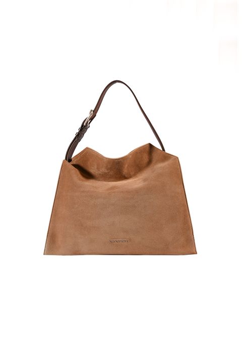 Borsa a spalla Trinity Peach Midi in suede e cuoio Biscotto ORCIANI | B02231 PEABIS